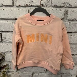 Pink 'MINI' embroidered Sweatshirt 100% cotton